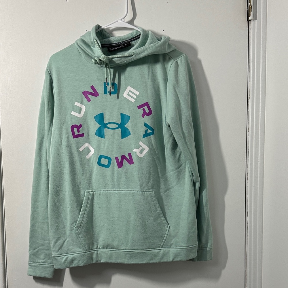 Under Armour Teal Hoodie with Vibrant Logo
